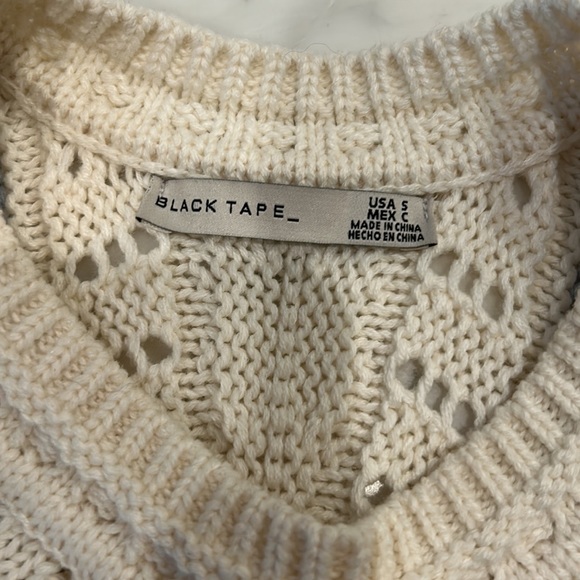 Black Tape Striped Knit Sweater - Picture 4 of 5